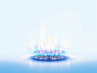 Aufkleber - Blue Flame on a Gas Burner