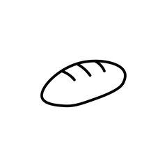 Poster - French bread icon Outline vector for web ui