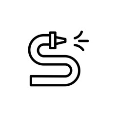 Poster - garden hose icon Outline vector for web ui