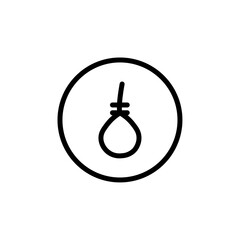 Poster - gallows icon Outline vector for web ui