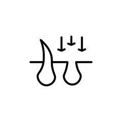 Aufkleber - hair transplant icon Outline vector for web ui