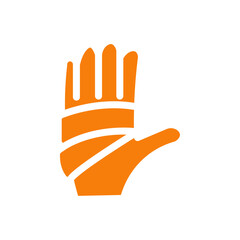 Aufkleber - hand accident icon Outline vector for web ui