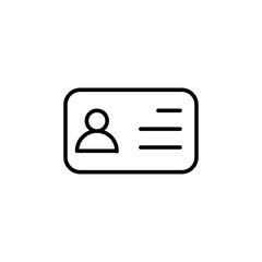Aufkleber - Identification card icon Outline vector for web ui