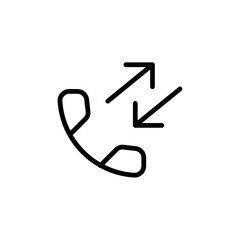 Poster - incoming outgoing calls icon Outline vector for web ui