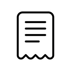 Poster - Invoice icon Outline vector for web ui