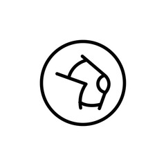 Aufkleber - Knee Orthopedic Brace icon Outline vector for web ui