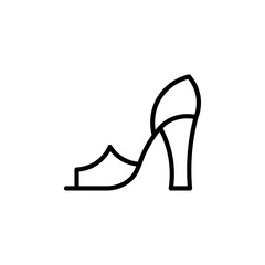 Poster - leather shoes heel icon Outline vector for web ui