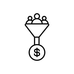 Poster - lead conversion icon Outline vector for web ui