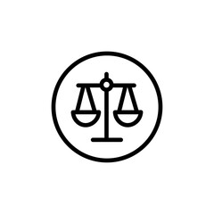Aufkleber - Law scale icon Outline vector for web ui