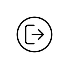 Aufkleber - Logout icon Outline vector for web ui