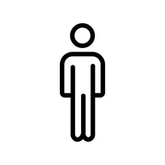 Poster - Man icon Outline vector for web ui