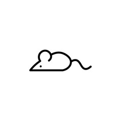 Poster - Mouse animal icon Outline vector for web ui