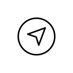 Poster - Navigator arrow icon Outline vector for web ui