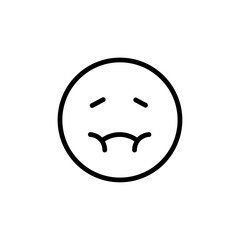 Aufkleber - Nausea icon Outline vector for web ui
