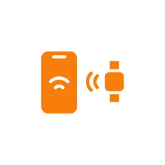 Poster - NFC bracelet connected icon Outline vector for web ui