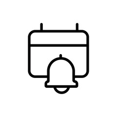 Poster - Notification reminder icon Outline vector for web ui