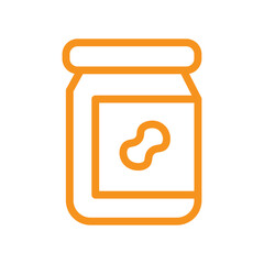 Aufkleber - Peanut butter icon Outline vector for web ui