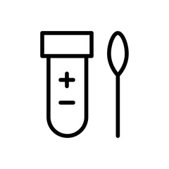 Aufkleber - PCR test icon Outline vector for web ui