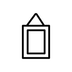 Poster - Photo frame icon Outline vector for web ui