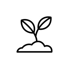 Poster - plant icon Outline vector for web ui