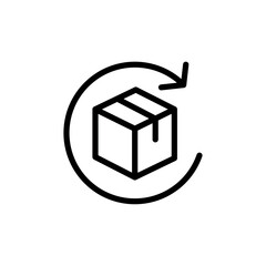 Aufkleber - product return Box icon Outline vector for web ui