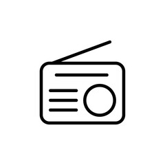 Poster - radio icon Outline vector for web ui