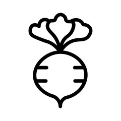 Poster - radish icon Outline vector for web ui