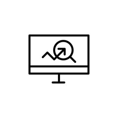 Poster - Researching information online icon Outline vector for web ui