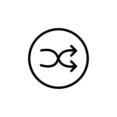 Aufkleber - Shuffle icon Outline vector for web ui