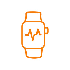 Poster - Smart watch icon Outline vector for web ui
