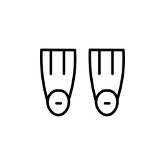Poster - Swimming flippers icon Outline vector for web ui