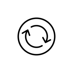 Poster - Synchronization icon Outline vector for web ui