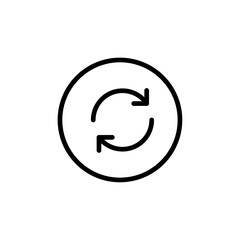 Poster - Synchronization icon Outline vector for web ui