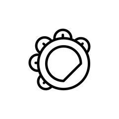 Aufkleber - Tambourine icon Outline vector for web ui