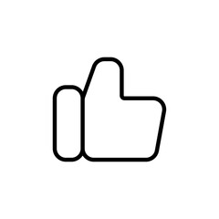 Aufkleber - Thumbs Up icon Outline vector for web ui