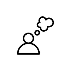 Aufkleber - Thinking icon Outline vector for web ui