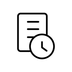 Poster - Transaction history icon Outline vector for web ui