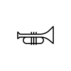 Aufkleber - Trumpet icon Outline vector for web ui
