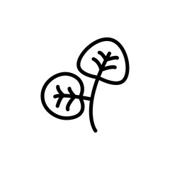 Aufkleber - watercress vegetable icon Outline vector for web ui