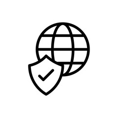 Poster - Web Security icon Outline vector for web ui