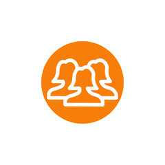Poster - women team icon Outline vector for web ui