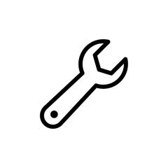 Aufkleber - Wrench icon Outline vector for web ui