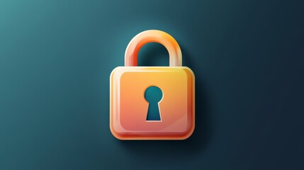 Poster - Padlock icon. Security icon
