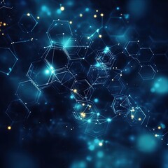 Poster - Digital evolution abstract technology patterns in a virtual environment science concept futuristic viewpoint