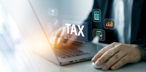tax form online for tax payment.government taxes and calculation tax return annual report.tax and va