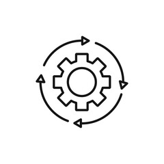 Poster - Implementation icon Isolated flat vector in outline