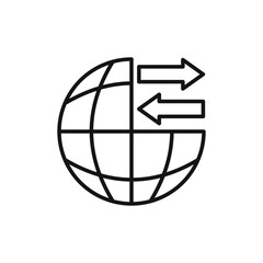 Poster - Import and export icon Isolated flat vector in outline