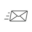 © Bezvershenko - Fast email, icon in line design. Fast, email, speed, send, quick, message, delivery on white background vector. Fast email editable stroke icon