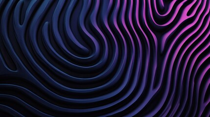 Poster - Abstract pattern of smooth flowing lines in purple and blue tones, creating an atmospheric and modern aesthetic.