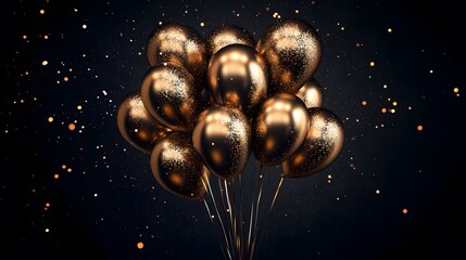 Poster - Sophisticated celebration design with a cluster of m AI generated illustration